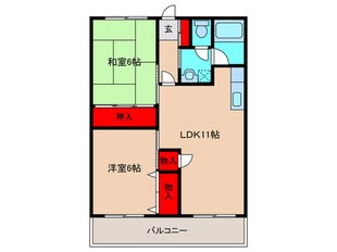 箕面パ－クハイツの物件間取画像